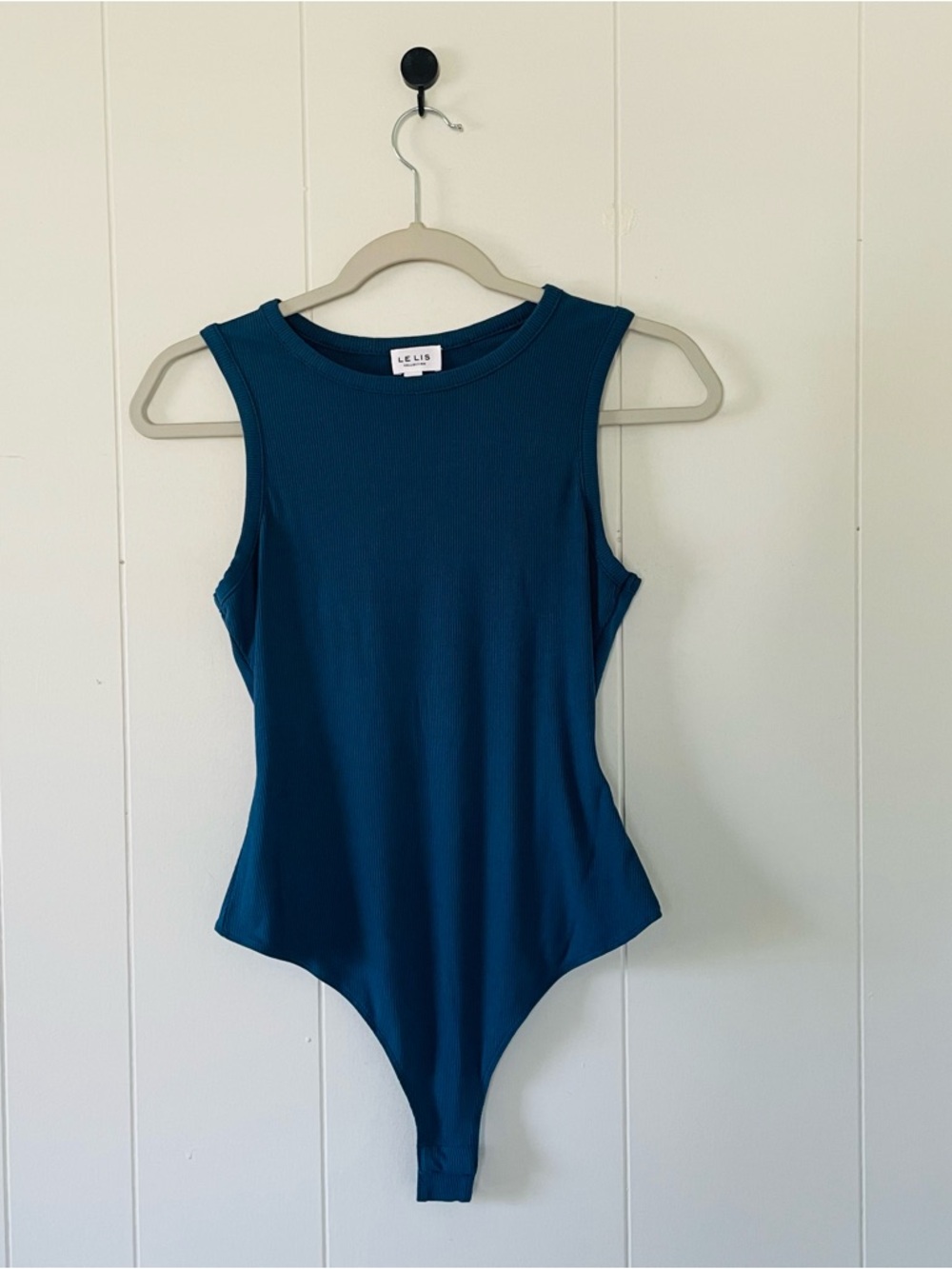 Le Lis Teal Ribbed One-Piece Bodysuit NEVER WORN